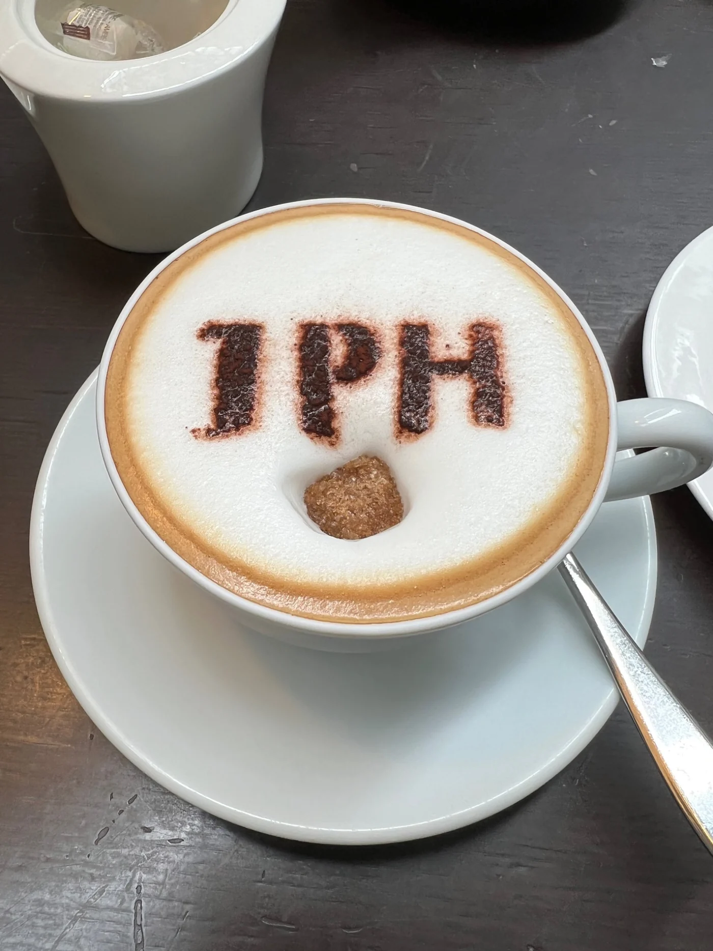 A personalized cappuccino made during one of Pat Berry's coffee travels